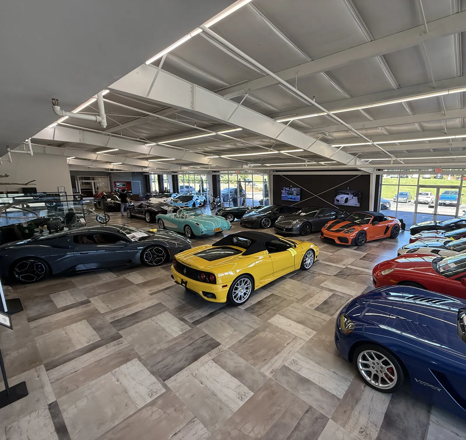 The main floor at Carolina Exotic Cars