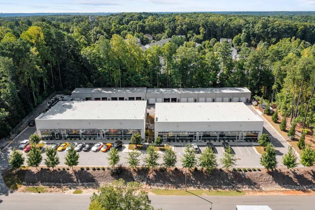 The Carolina Exotic Car Club building from above