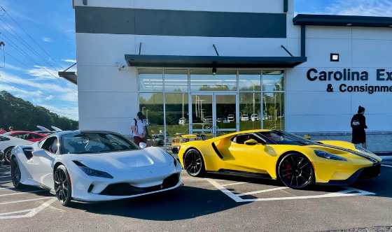 A sports car at the monthly car show